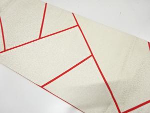 切りばめ　菊模様織り出し　袋帯